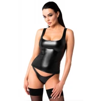 Топ Noir Handmade F346 Powerwetlook top - M — Переглянути зображення 3