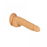 Фалоімітатор Naked Addiction - 8″ Silicone Dual Density Dildo Vanilla, віброкуля в подарунок — Переглянути зображення 2