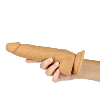 Фалоімітатор Naked Addiction - 8″ Silicone Dual Density Dildo Vanilla, віброкуля в подарунок — Переглянути зображення 4