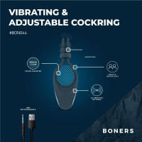 Эрекционное кольцо Boners Adjustable Cockring — Просмотреть изображение 12