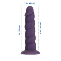 Фалоімітатор Fantasy by Addiction Unicorn Dildo 7” Purple, віброкуля в подарунок
