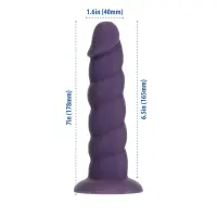 Фалоімітатор Fantasy by Addiction Unicorn Dildo 7” Purple, віброкуля в подарунок — Просмотреть изображение 2