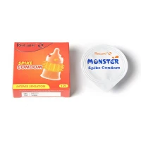 Насадка на член Recare Spike Condom Orange (презерватив з вусиками та шипами) — Просмотреть изображение 4