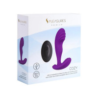 Вибромассажер простаты S Pleasures Premium Cozy, Purple, с рельефной головкой, 10 режимов — Просмотреть изображение 3