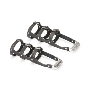 Шкіряна портупея для гомілкостопу зі шпорами Liebe Seele Leather High Heel Ankle Harness Silver