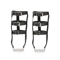 Шкіряна портупея для гомілкостопу зі шпорами Liebe Seele Leather High Heel Ankle Harness Silver