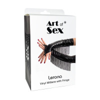 Вінілові мітенки Art of Sex - Lerona, розмір L, колір червоний — Переглянути зображення 3