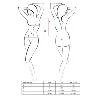 Комплект білизни Passion IMAGINE SET OpenBra L/XL, black, ліф - міні-сорочка, трусики з оборками — Просмотреть изображение 5
