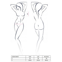 Комплект білизни Passion GIANA BIKINI L/XL, black, напівпрозорі ліф і трусики з бантиками