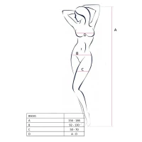 Бодістокінг Passion BS031 white, комбінезон з відкритими грудьми — Переглянути зображення 4