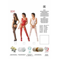 Бодістокінг Passion BS046 red, комбінезон з імітацією панчіх — Переглянути зображення 8