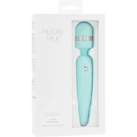 Розкішний вібромасажер PILLOW TALK - Cheeky Teal з кристалом Swarovski, плавне підвищення потужності — Переглянути зображення 6