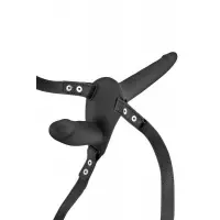Подвійний страпон Fetish Tentation Strap-On with Double Dildo Black — Переглянути зображення 2