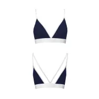 Спортивний топ з подвійними бретелями Passion PS007 TOP M, navy blue — Переглянути зображення 5