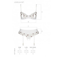 Сексуальный комплект с поясом для чулок Passion LOVELIA SET L/XL, white — Просмотреть изображение 7