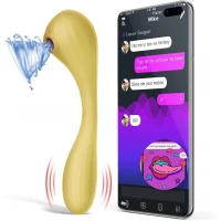Вакуумний вагінально-кліторальний стимулятор Magic Motion Bobi Yellow, керування зі смартфона — Переглянути зображення 1
