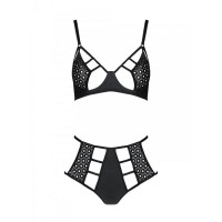 Распродажа!!! Комплект из эко-кожи Passion Tamaris Set black XXL/XXXL, бюстгальтер и трусики