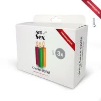 Набір воскових свічок Art of Sex size S 10 см (3 шт), низькотемпературні, люмінісцентні — Переглянути зображення 4