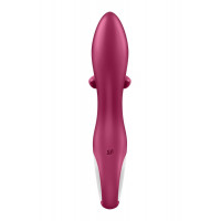 Вибратор кролик с тройным отростком Satisfyer Embrace me Berry, 2 мотора, диаметр 3,6 см