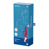 Вібратор-кролик із потрійним відростком Satisfyer Embrace me Berry, 2 мотори, діаметр 3,6 см — Просмотреть изображение 7