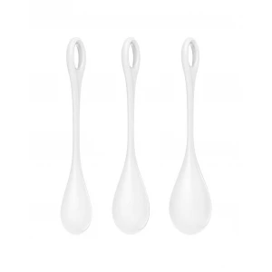 Набір йоні намистин Satisfyer Yoni Power 1 White, діаметр 2-2,5-3см, вага 22-46-74гр