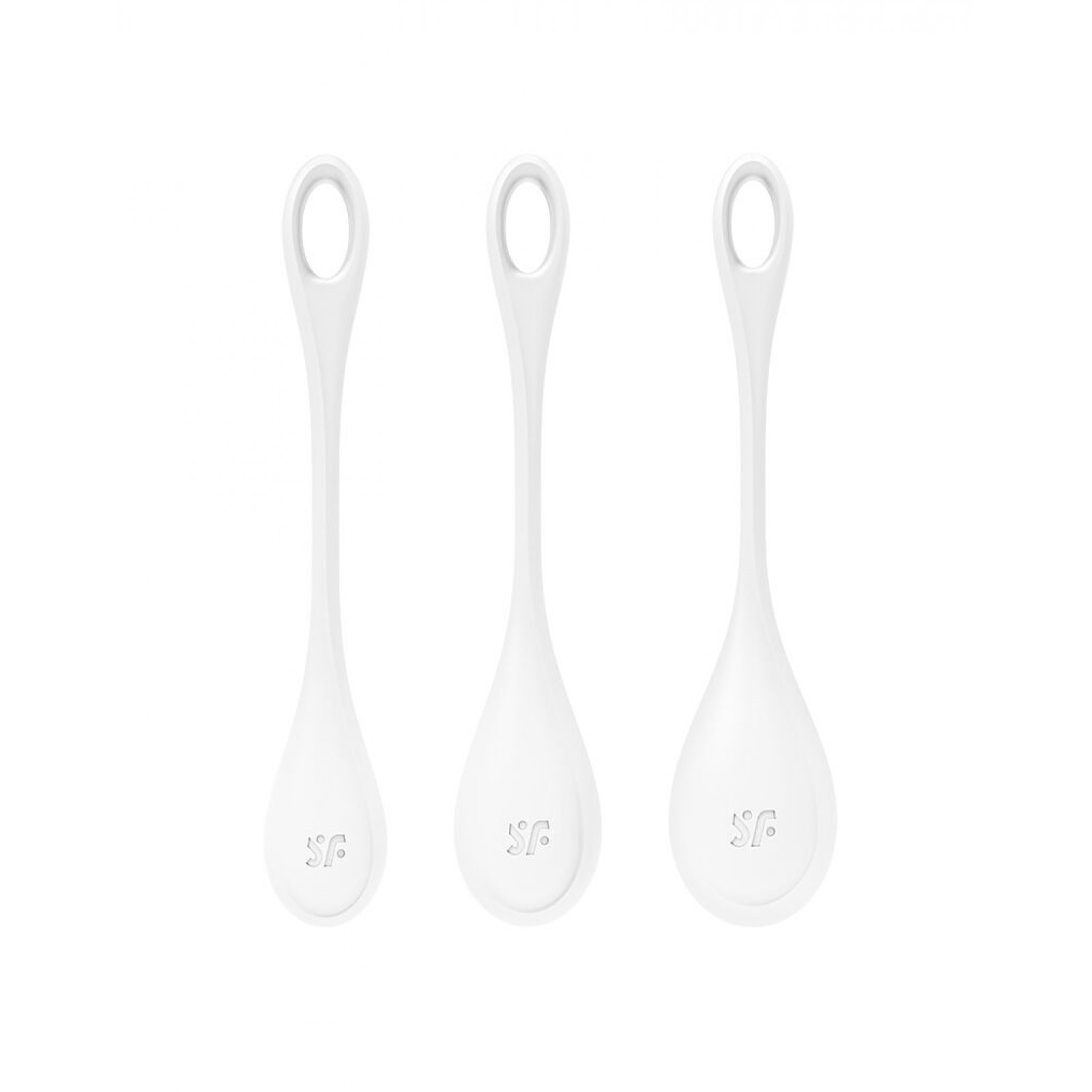 Набір йоні намистин Satisfyer Yoni Power 1 White, діаметр 2-2,5-3см, вага 22-46-74гр