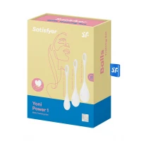 Набір йоні намистин Satisfyer Yoni Power 1 White, діаметр 2-2,5-3см, вага 22-46-74гр — Переглянути зображення 5