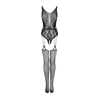 Бодистокинг Obsessive Bodystocking G324 S/M/L black, силуэтный рисунок