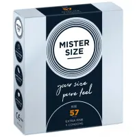 Презервативи Mister Size - pure feel - 57 (3 condoms), товщина 0,05 мм — Переглянути зображення 1