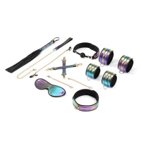 БДСМ-набір Liebe Seele Vivid Rainbow 8 Pieces Set, 8 аксесуарів, екошкіра на оксамитовій основі — Просмотреть изображение 1