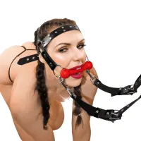 БДСМ кляп-упряжка  Art of Sex - BDSM Gag Harness Pony — Переглянути зображення 1
