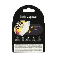 Презервативи ONE Legend XL, 3 шт, збільшений розмір, розширення на кінці, картонне паковання — Переглянути зображення 2