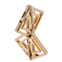 Затискачі для сосків з легкою підвіскою LOCKINK Adjustable Nipple Clamps with Light Pendant, золотисті — Переглянути зображення 4
