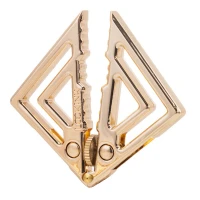 Затискачі для сосків з легкою підвіскою LOCKINK Adjustable Nipple Clamps with Light Pendant, золотисті — Переглянути зображення 2