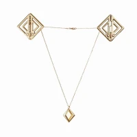 Затискачі для сосків з легкою підвіскою LOCKINK Adjustable Nipple Clamps with Light Pendant, золотисті — Переглянути зображення 1