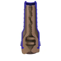 Мастурбатор-попка Fleshlight Boost Blast Female Medium Dark Flesh, плаваючі кільця Turbo Tech — Просмотреть изображение 5