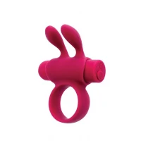 Ерекційне віброкільце S Pleasures Premium Rabbit Ring рожеве, зі знімною віброкулею та вушками — Просмотреть изображение 1