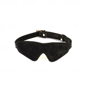 Маска на очі Liebe Seele Boudoir Amor Blindfold Black, щільне прилягання, оксамитовий фініш