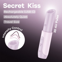 Вакуумный стимулятор Satisfyer Secret Kiss, магнитная технология 3D Air Pulse, 30 режимов, крышечка — Просмотреть изображение 7
