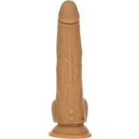 Фалоімітатор з пульсацією Naked ADDICTION Dominic 9″ Caramel, пульт ДК, діаметр 4,2 см — Переглянути зображення 2