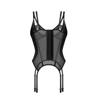 Корсет Obsessive Arrowel Black corset L/XL, з підв’язками для панчіх — Переглянути зображення 2