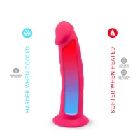 Фалоімітатор з вібрацією SilexD Henry Vibro Pink (MODEL 2 size 7in) + LRS, діаметр 4,4 см — Переглянути зображення 6