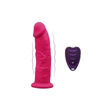 Фалоімітатор з вібрацією SilexD Henry Vibro Pink (MODEL 2 size 7in) + LRS, діаметр 4,4 см — Переглянути зображення 1