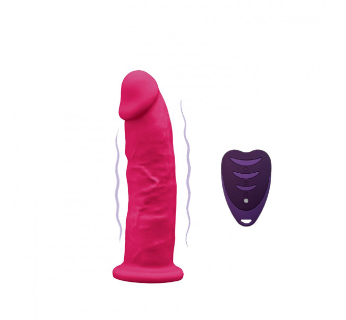 Фаллоимитатор с вибрацией SilexD Henry Vibro Pink (MODEL 2 size 7in) + LRS, диаметр 4,4 см