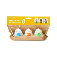 Набір мастурбаторів-яєць Tenga Egg Standard 3 Pack 1 (Wavy, Starry, Cubic) — Переглянути зображення 1