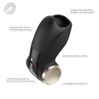 Мастурбатор для головки пеніса Fun Factory COBRA LIBRE II Black, 2 мотори, гра без рук