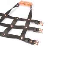 Шкіряна портупея для гомілкостопу зі шпорамиLiebe Seele Leather High Heel Ankle Harness Rose Gold — Просмотреть изображение 4