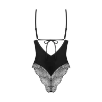 Тедді Obsessive Lobellis teddy, XL/2XL, чорне, ліф з м’якою чашкою, відкрита спина, низ-стрінги — Переглянути зображення 4
