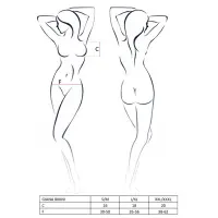 Комплект білизни Passion GIANA BIKINI S/M, black, напівпрозорі ліф і трусики з бантиками — Переглянути зображення 4