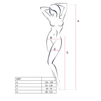 Сетчатые колготки-бодистокинги Passion S019 One Size, White, имитация трусиков, открытый доступ Сетчатые колготки-бодистокинги Passion S019 One Size, White, имитация трусиков, открытый доступ